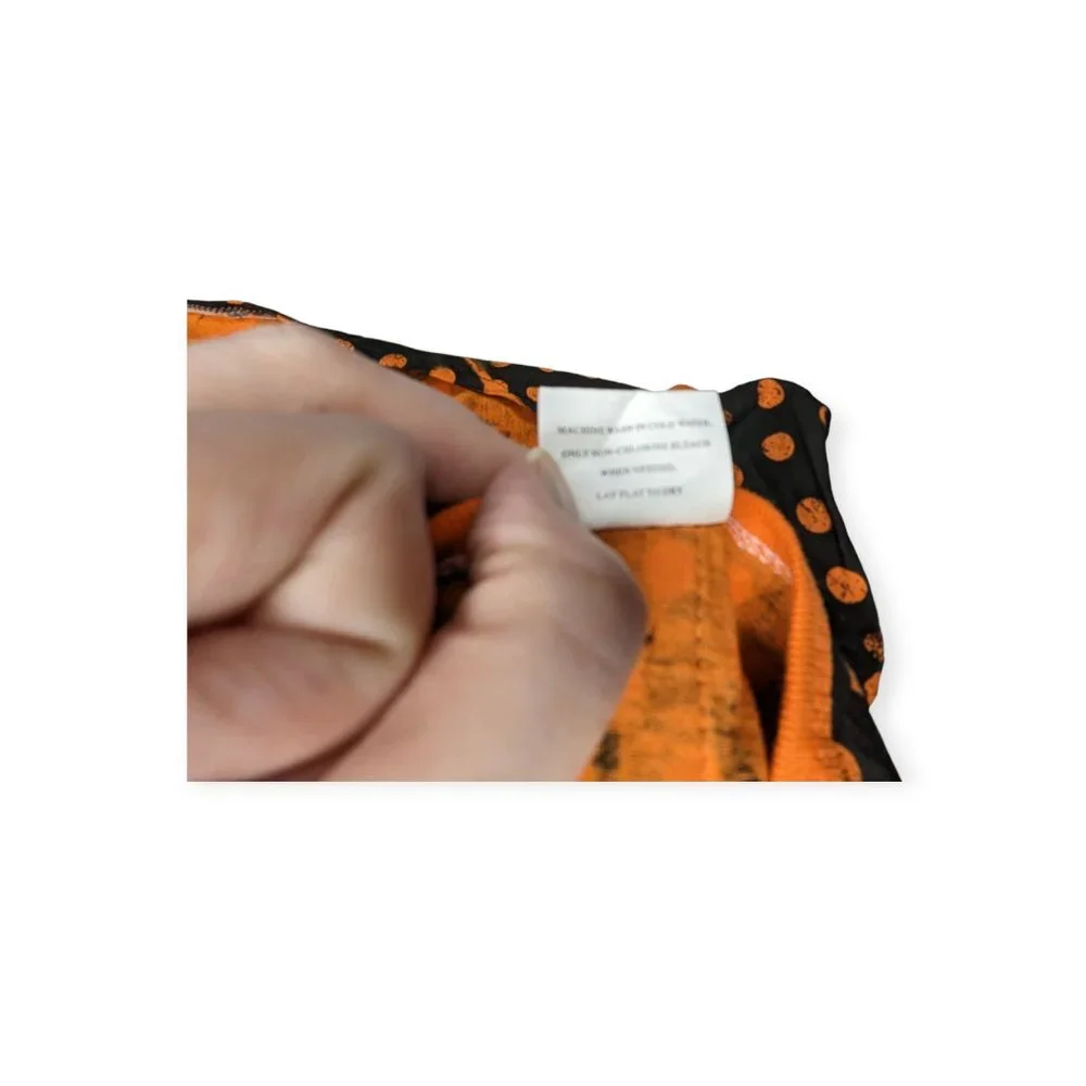 Dog Black & Orange Halloween Pajamas Size Large